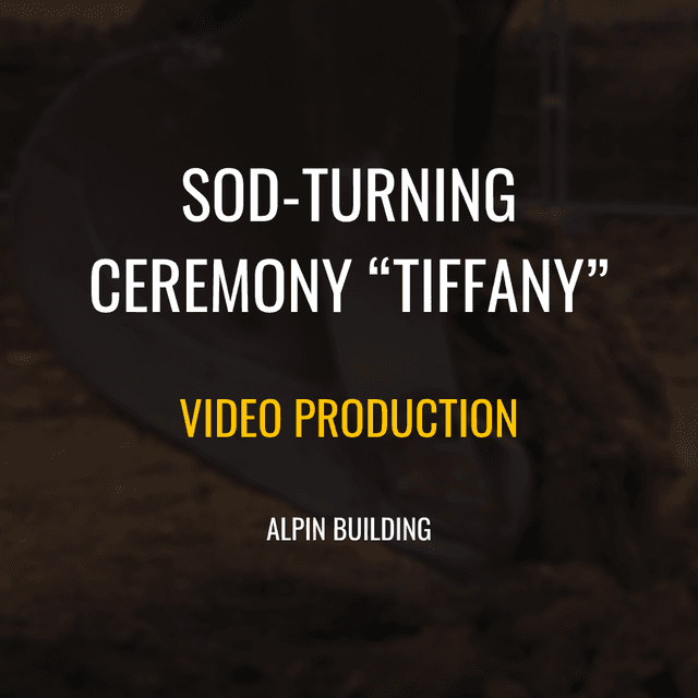 Alpin Building – Sod-turning ceremony “Tiffany” - this is meta description